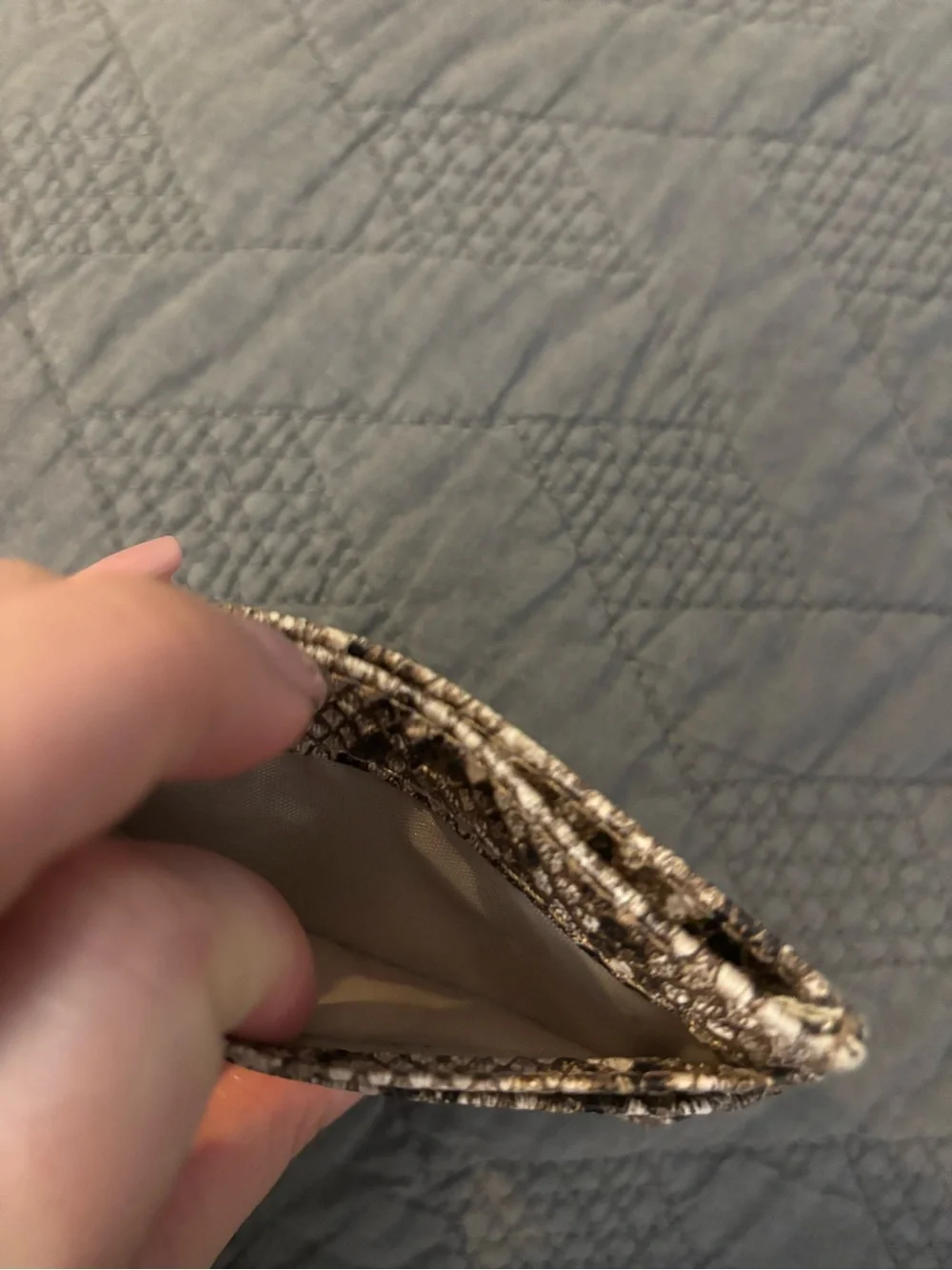 G By Guess Snake-Print Card Holder